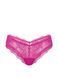 Трусики VICTORIA'S SECRET Rose Lace High-Leg Cheeky, pink fire, р.XS 419378QS6 фото 1
