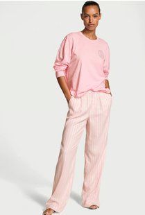 Піжама VICTORIA'S SECRET Flannel Long Tee-Jama Set 419569QBQ фото
