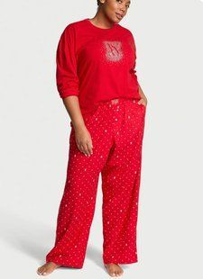 Піжама VICTORIA'S SECRET Flannel Long Tee-Jama Set 419566SPB фото