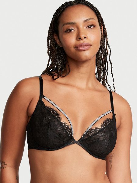 Бюстгальтер VICTORIA'S SECRET Shine Strappy Unlined Lace Low-Cut Demi Bra  904527QB4 фото
