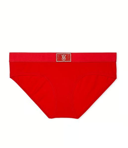 Трусики VICTORIA'S SECRET Logo Cotton Shine Patch Hiphugger Panty 420695QD4 фото