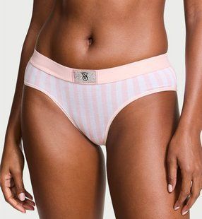 Трусики VICTORIA'S SECRET Logo Cotton Shine Patch Hiphugger Panty 420695SPC фото