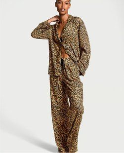 Піжама VICTORIA'S SECRET Flannel Long, леопардова, р.М на високий зріст  419570QBT фото
