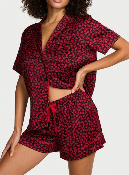 Сатинова піжама VICTORIA'S SECRET Signature Satin Short Pajama Set  420076QNP фото