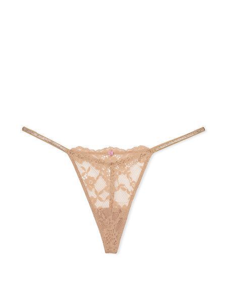Трусики VICTORIA'S SECRET Dream Angels Twinkle Strap Lace V-String Panty 418516SEQ фото