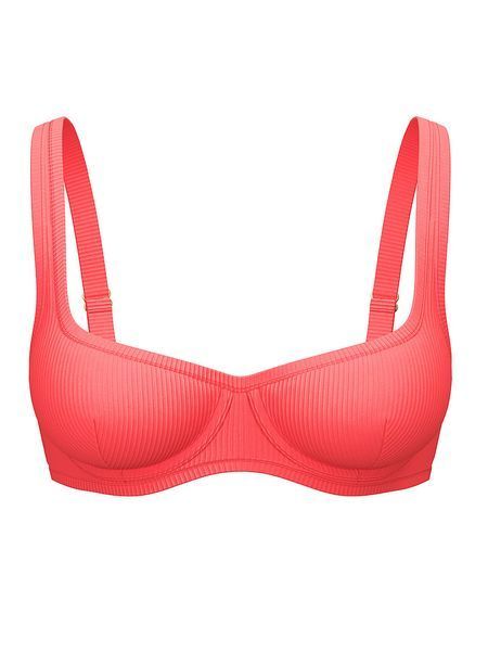 Купальник VICTORIA'S SECRET Two-Tone Rib Underwire Bikini Top & Thong Bikini Bottom  423538QDX фото