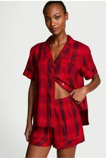 Піжама VICTORIA'S SECRET Flannel Short Pajama Set 419565QAK фото