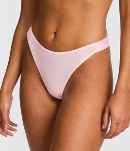 Бавовняні трусики PINK Logo Cotton Thong Panty  416218QAS фото