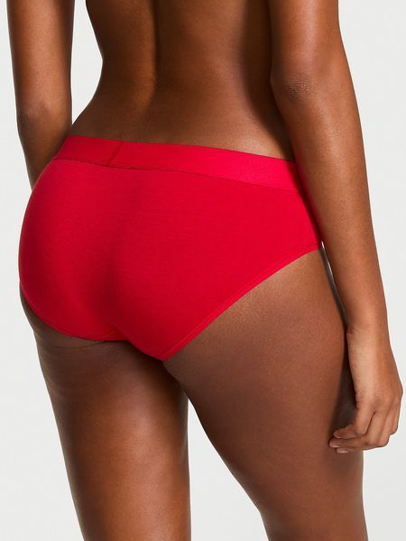 Трусики VICTORIA'S SECRET Logo Cotton Shine Patch Hiphugger Panty 431951QD4 фото