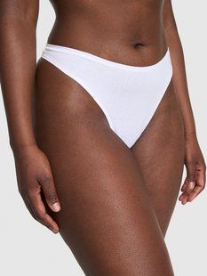 Бавовняні стрінги PINK Cotton High-Leg Thong Panty 416180QEK фото