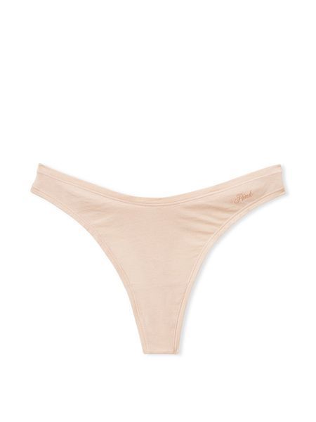 Хлопковые стринги PINK Cotton High-Leg Thong Panty 416180SEQ фото