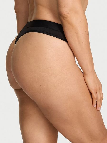 Трусики VICTORIA'S SECRET Logo Cotton Shine Patch Thong Panty 431953QB4 фото