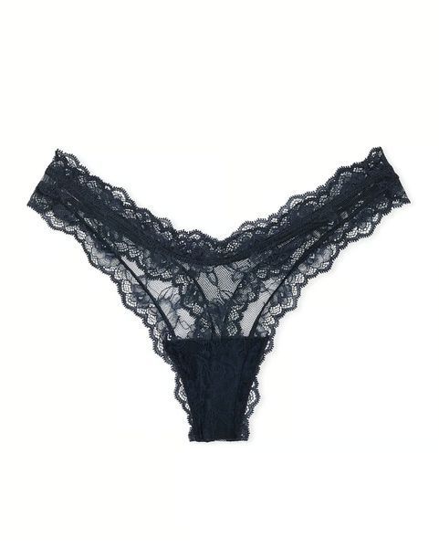 Трусики VICTORIA'S SECRET Rose Lace High-Leg Thong Panty  419381QD2 фото