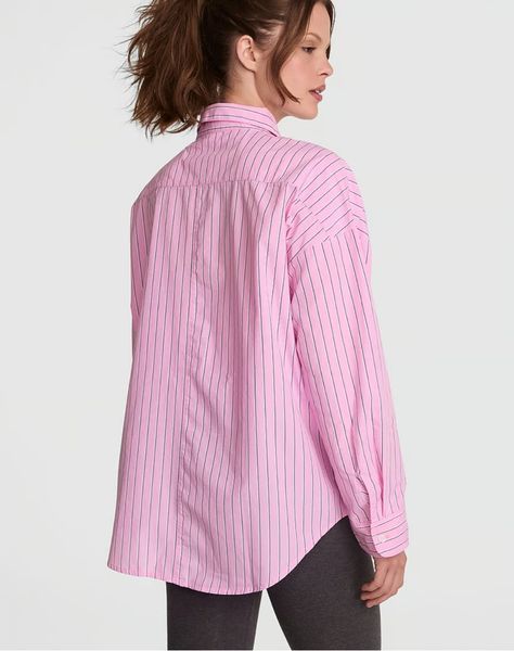 Комплект PINK Boyfriend Button-Down Sleepshirt & Boyfriend Boxer Pajama Shorts 426274SPC фото