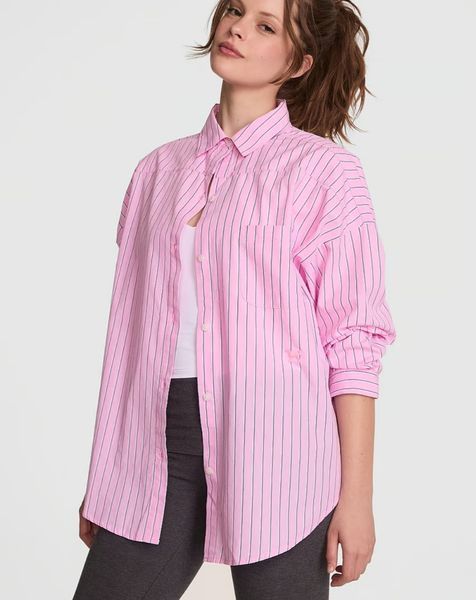 Комплект PINK Boyfriend Button-Down Sleepshirt & Boyfriend Boxer Pajama Shorts 426274SPC фото