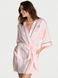 Сатиновий халат VICTORIA'S SECRET Signature Satin Short Piped Robe  417427SS9 фото 1