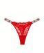 Мереживні трусики VICTORIA'S SECRET Logo Shine Strap Lace Thong Panty  904513QD4 фото 3