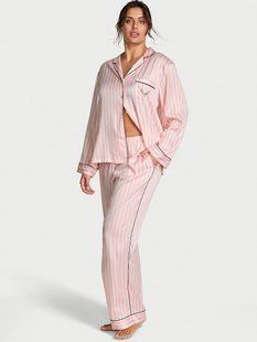 Піжама VICTORIA'S SECRET Signature Satin Sparkle Long Pajama Set  420186SPV фото