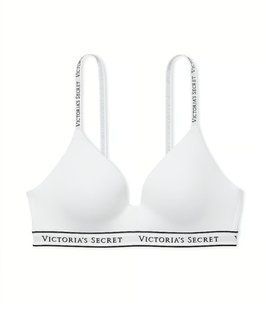 Бюстгальтер VICTORIA'S SECRET Cotton Logo Wireless Lightly Lined Bra 417536QBF фото