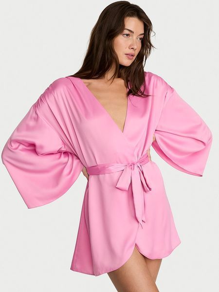 Сатиновий халат VICTORIA'S SECRET Satin Short Robe  151973QKY фото