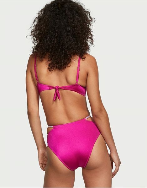 Купальник VICTORIA'S SECRET Shine Strap Push-Up Bikini Top & High Waist Cheeky Bikini Bottom  155834QAX фото