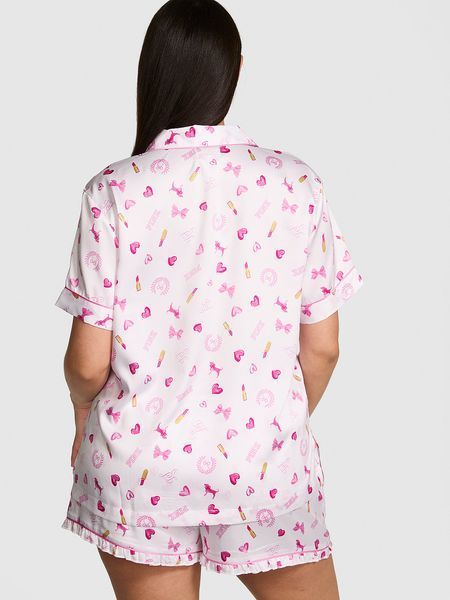 Атласная пижама PINK &times; LOVESHACKFANCY с шортами 430358QCP фото