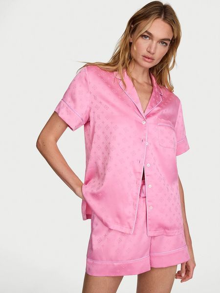 Сатинова піжама VICTORIA'S SECRET Signature Satin Short Pajama Set   428581QE7 фото