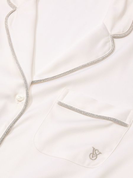 Сатиновая пижама VICTORIA'S SECRET Signature Satin Shine Long Pajama Set на высокий рост 435185Q9Z фото