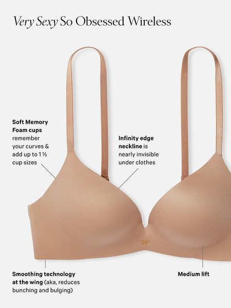 Бюстгальтер VICTORIA'S SECRET So Obsessed Smooth Wireless Push-Up Bra 428674SPA фото