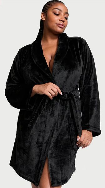 Плюшевый халат VICTORIA'S SECRET Cozy Short Robe 190955QC5 фото