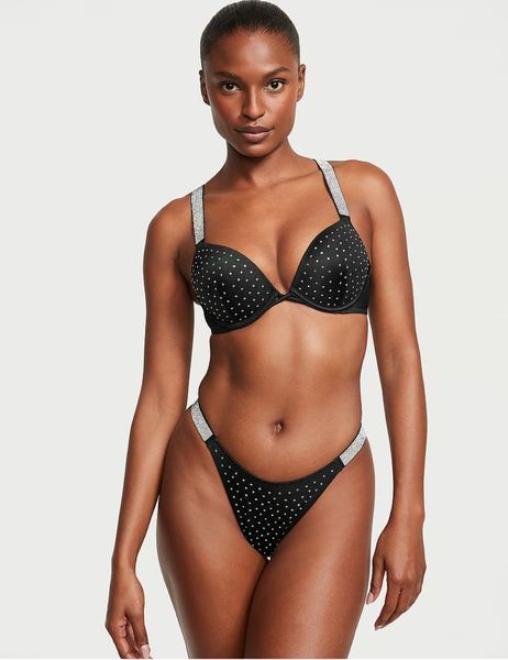 Купальник VICTORIA'S SECRET Shine Strap Bombshell Push-Up Bikini Top & Shine Strap Thong Bikini Bottom 154899QB4 фото