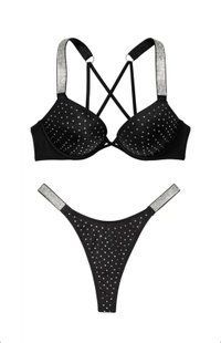 Купальник VICTORIA'S SECRET Shine Strap Bombshell Push-Up Bikini Top & Shine Strap Thong Bikini Bottom 154899QB4 фото