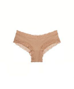Бавовняні трусики VICTORIA'S SECRET Cotton Lace Waist Cheeky Panty 415957SEQ фото