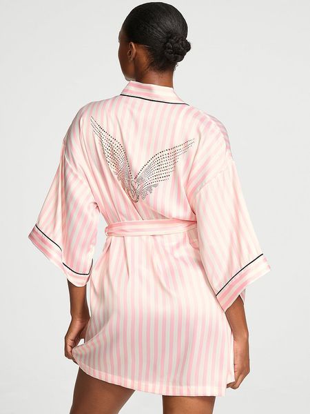 Сатиновый халат VICTORIA'S SECRET Backstage Satin Sparkle Short Robe  417427SPU фото