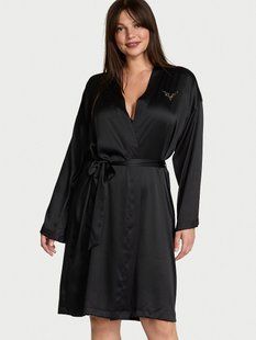 Сатиновий халат VICTORIA'S SECRET Signature Satin Midi Robe  154067QC5 фото