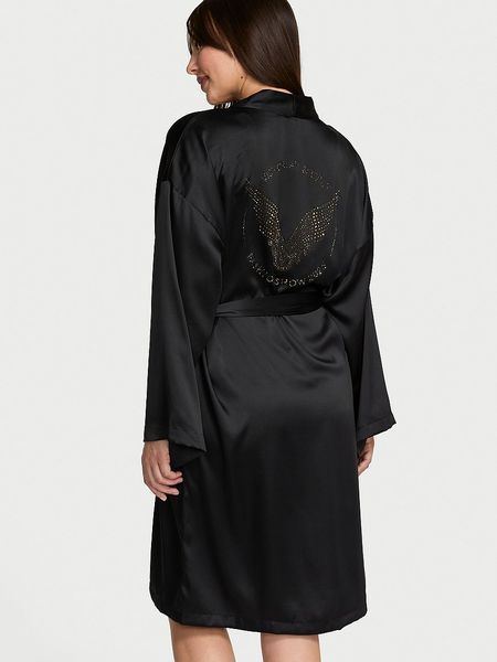 Сатиновый халат VICTORIA'S SECRET Signature Satin Midi Robe  154067QC5 фото
