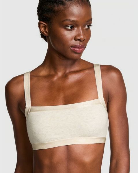 Піжама PINK Logo Cotton Straight-Neck Bralette & TENCEL Boxy Pajama Shorts  417187SEP фото