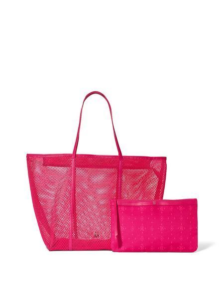 Комплект пляжная сумка и косметичка VICTORIA'S SECRET Mesh Tote Pouch Set 434786QAXOS фото