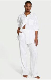 Піжама VICTORIA'S SECRET Modal-Cotton Striped Long Pajama Set  425599QBF фото