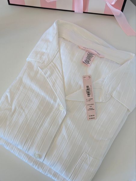Пижама VICTORIA'S SECRET Modal-Cotton Striped Long Pajama Set  425599QBF фото