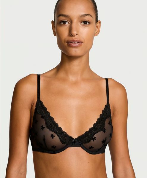 Бюстгальтер VICTORIA'S SECRET Tease Lace-Trim Unlined Demi Bra 420547QFQ фото