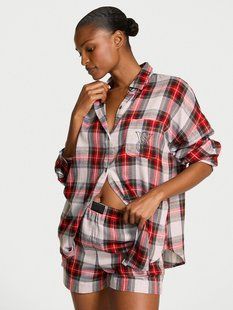 Піжама VICTORIA'S SECRET Modal-Cotton Long-Sleeve Short Pajama Set 430580QAK фото