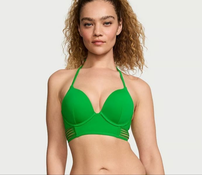 Купальник VICTORIA'S SECRET Archives Swim Bombshell Longline Bikini Top & Strappy Hardware Brazilian Bikini Bottom  416560QCZ фото