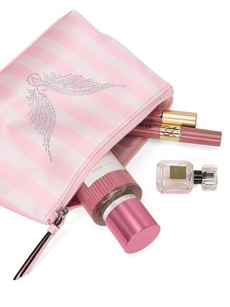 Косметичка VICTORIA'S SECRET Satin Pouch в рожеву смужку 430181SPCOS фото