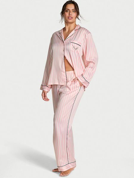 Пижама VICTORIA'S SECRET Signature Satin Sparkle Long Pajama Set  420186SPV фото
